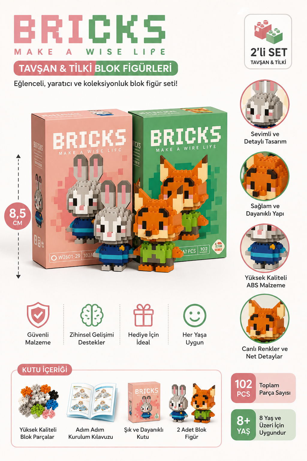 Nick Wilde & Judy Hopps Building Blocks Lego 